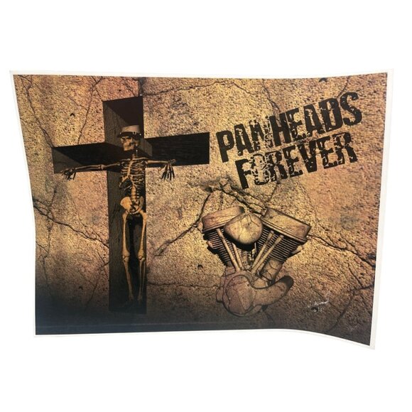 LE GM Harley Davidson motorcycle print artwork signed 6/50 16x12" READ - Picture 1 of 5